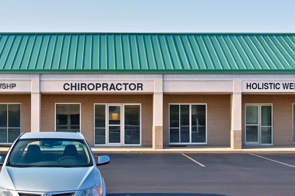 Exterior entrance of Wellness Path Chiropractic, a chiropractor in Morristown, TN located inside the Holistic Wellness Center.
