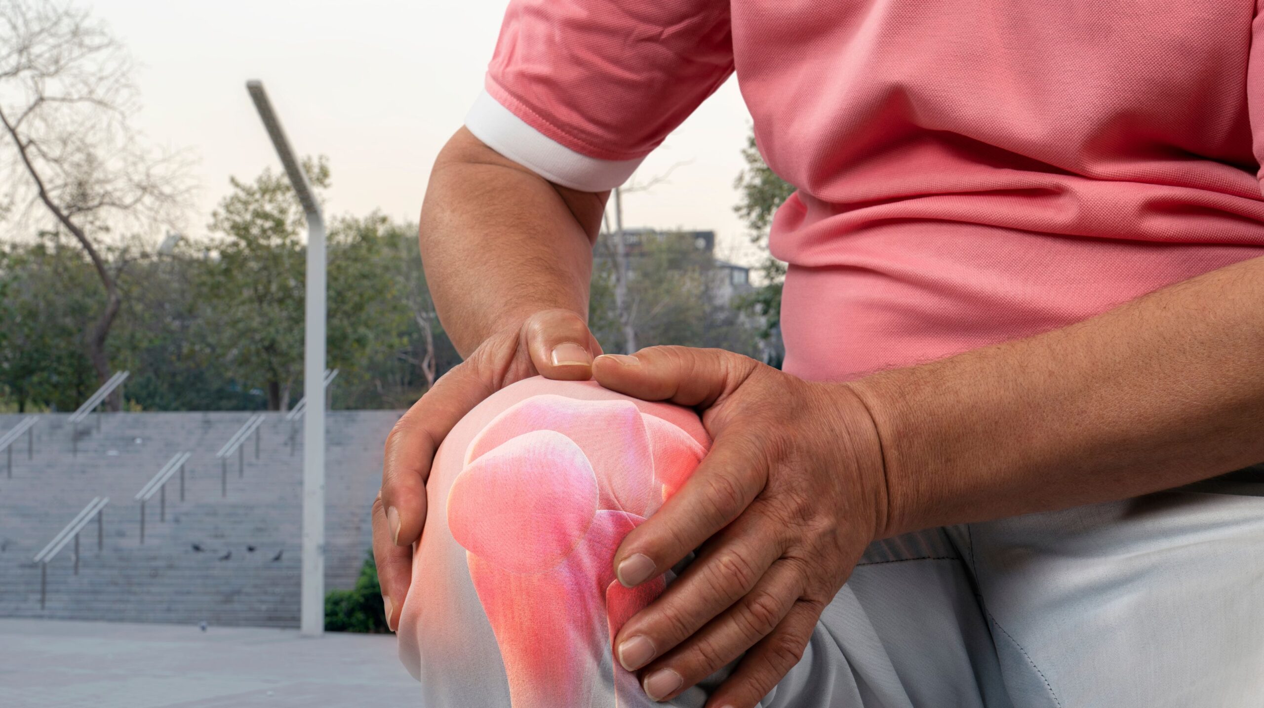 Person receiving chiropractic care for knee pain at The Wellness Path in Knoxville TN